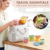 Silicone Baby Food Containers,6 Pack Spill-Proof Snack Containers with Lids