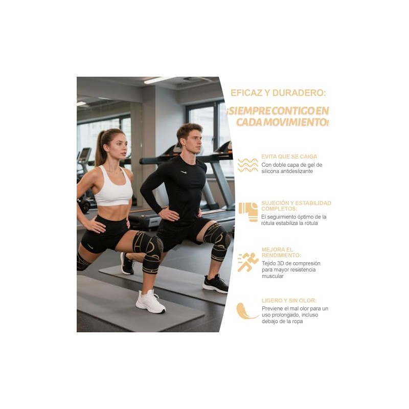 2 Piezas Rodilleras Deportivas, Rodillera Ortopedica de Meniscos Adjustable
