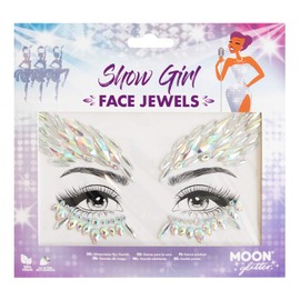 Moon Glitter Face Jewellery - Festival Gemstones for Face Body Crystal Makeup Eye Glitter Stickers Temporary Tattoo Jewels (Showgirl)