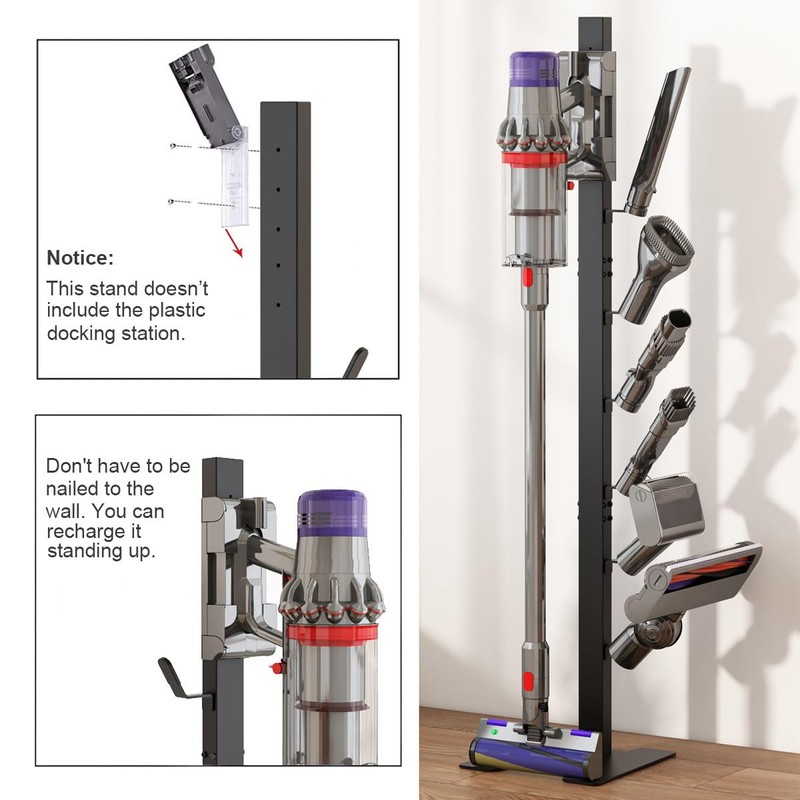 Foho Vacuum Stand Compatible for Dyson, Storage Stand Docking Station
