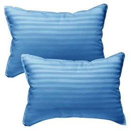 kinder Fluff Toddler Pillows (2pk) - The only Pillow 300T Soft Cotton & Down Alternative Fill - Hypoallergenic & Machine Washable. Ideal XS Pillows for Toddler Bed & Travel Pillow (13x18in - Blue)