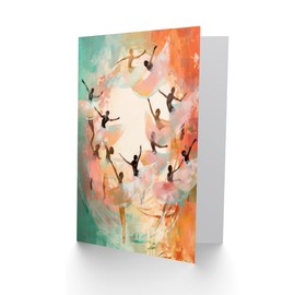 Artery8 The Tornado Ballet Swirl Dance for Wife Her Mum Sister Daughter Mom Gran Nan Birthday Thank You Congratulations Blank Art Greeting Card