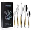 CADYSS Premium Silverware Set 20 Pieces - Flatware Set Gilding