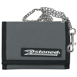 2Stoned Wallet Embroidered with Chain and Velcro Fastening Camo Gym Bag for Adults and Children, grey, m