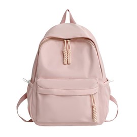 Copbopwn Kids Backpacks for Girls and Boys School Bags Waterproof Rucksack Solid Color School Backpack Casual Day Pack for School Travel Lightweight Rucksack for Girls Boys School (pink)