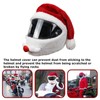Christmas Helmet Cover Plush Scratch Proof Motorcycle Helmet Hat for