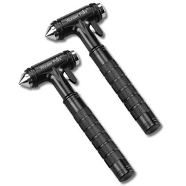 Premium Emergency Hammer Car, 2026 Multifunctional Seat Belt Cutter, Emergency Hammer, Quick Car Rescue with TÜV Hammer, Aluminium Belt Cutter & Glass Breaker with Fire Protection, Rescue