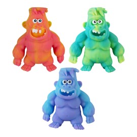 ORB Funkee Monkee Squishy Monkey Mega Hunkee 3 Pack - Stretchy Hunky Funky Monkey Squishy Toys - Squishy Gorilla, Splat Monkey Stress Toys - Funny Collectible Fidget Toys and Gifts for Kids and Adults
