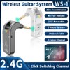 WS-1 2.4GHz Wireless Guitar System Rechargeable Audio Transmitter and Receiver