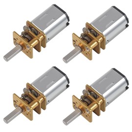 4Pcs DC 12V 1000RPM Gear Motor Full Metal Geared Mini Micro Gear with Gearwheel 1000RPM N20 Speed Reduction Motor for DIY RC Toys Robort Smart Car Motor