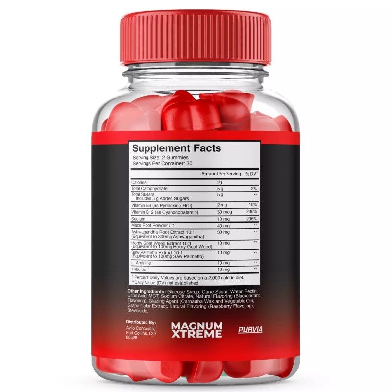 Purvia Magnum Xtreme Gummies with Extra Strength Formula for Overall