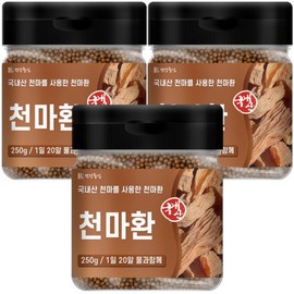 Domestic Cheonma pills (250g), 3 pieces, high content of Cheonma (80%) / 국산 천마환 250g 3개 천마 80% 고함량