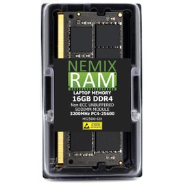 NEMIX RAM 16GB (1X16GB) DDR4 3200MHZ PC4-25600 2Rx8 1.2V CL22 260-PIN Non-ECC SODIMM Unbuffered Laptop PC Computer Memory Compatible with Kingston KVR32S22D8/16