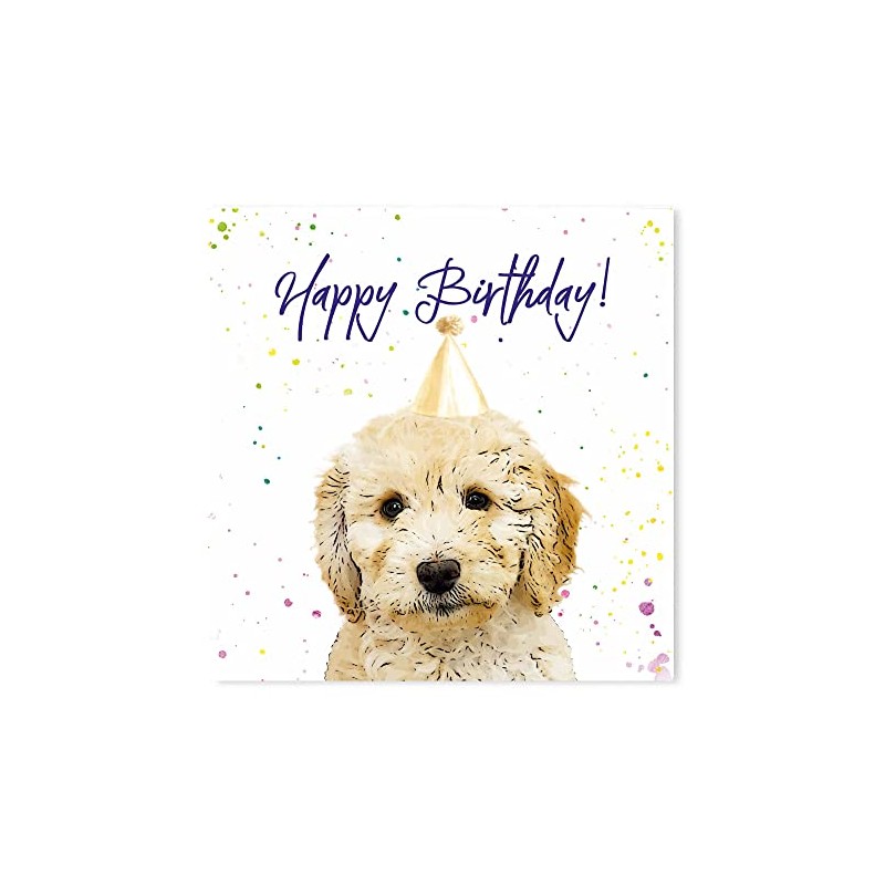 Cockapoo Birthday Card - Party Hat