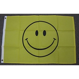 Smiley Face Flag 2x3 Feet Yellow Happy Face 2'X3' F684