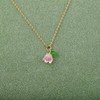 LQRI Lily of the Valley Necklace Lily Valley Flower Pink