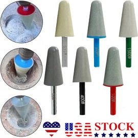 Unbranded 6Pcs 6mm Shank Resin Diamond Grinding Burrs for For stone Carving Rotary Tool