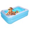 Inflatable Swimming Pool for Kids Outdoor Ground Rectangular Kiddie Pool