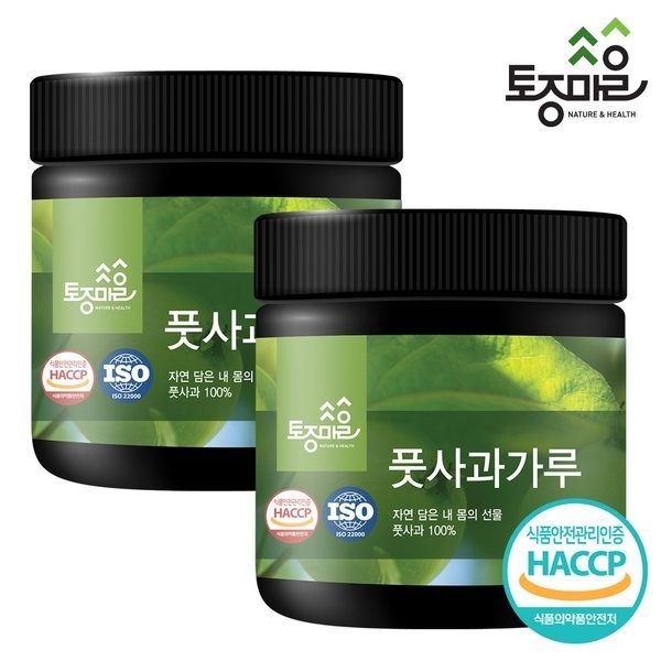 Tojong Village Official Store HACCP certified domestic green apple powder 200g / 토종마을 공식스토어 HACCP인증 국산 풋사과가루 200g X 2개, 단일상품