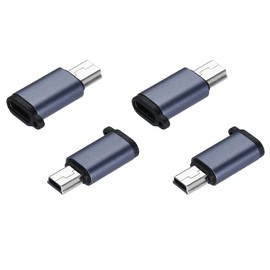 MECCANIXITY 2Pcs USB C to Mini USB Adapter, USB C Female to Mini USB Male Converter Adapter for Laptop PC Phone Car