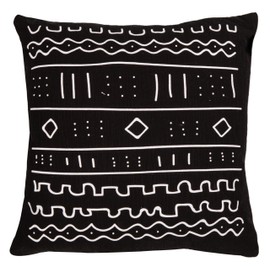 Safavieh Rila 18-inch Modern Boho Black and White Decorative Throw Pillow
