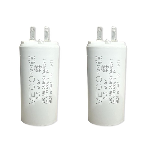 Capacitor 2.5µF V2 Faston 2.8 Cable Lugs 10000h Replacement for