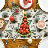 Artoid Mode Stars Leavses Pine Cone Christmas Table Runner, Seasonal