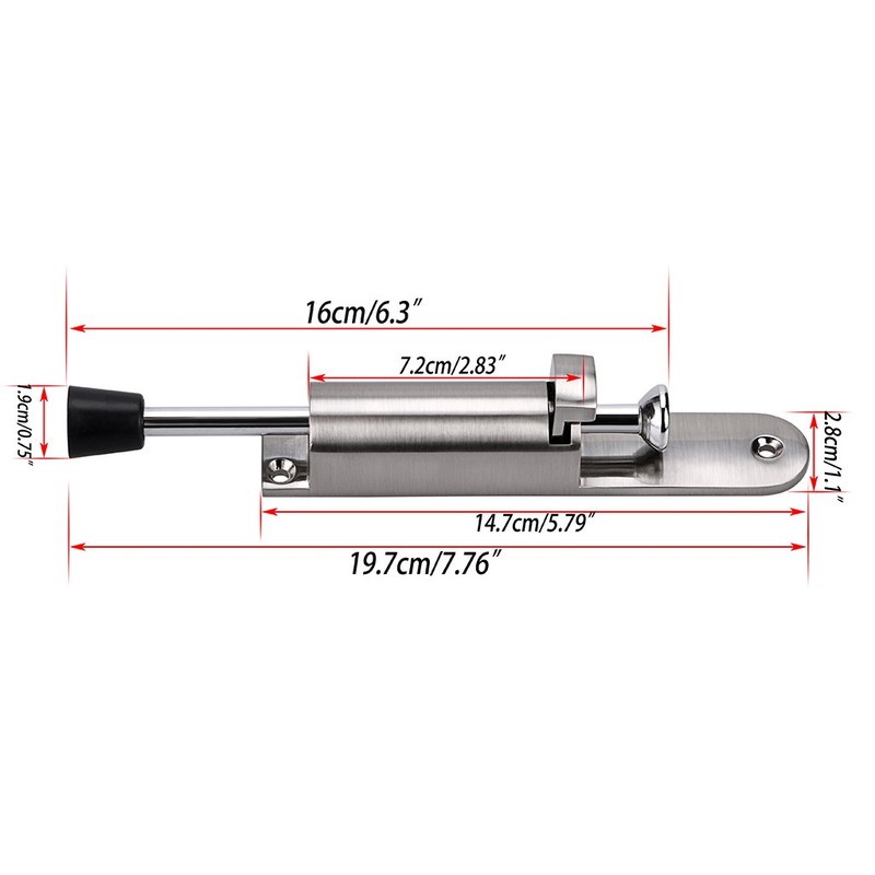 IGNPION Kick Stainless Steel Spring Loaded Adjustable Door Locks