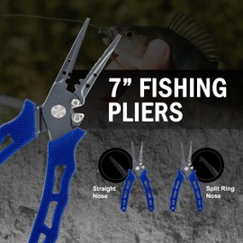 Reaction Tackle Fishing Pliers – Split Nose Stainless Fishing Pliers
