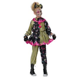 California Costumes, Girls' Sinister Skull Clown Girl, Size M