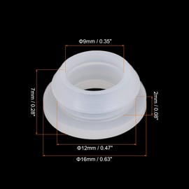 sourcing map 10Pcs Snap Rubber Grommet Plug Mount Dia 12mm ID 9mm Narrow Groove Width 2mm Seal Anti-Scratch for Electrical Box Cable Pipes Transparent