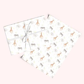 5 New Baby Wrapping Paper Sheets - 50 x 70cm Eco Friendly Recyclable Newborn Gift Wrap for Baby Boy, Baby Girl, Newborn Baby