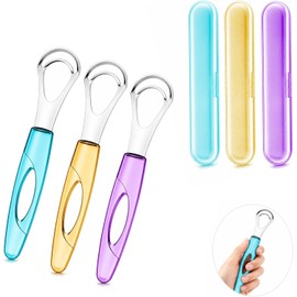 Raspador de Lengua de Acero Inoxidable - Set de 3 Piezas con Estuche