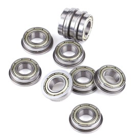 10PCS Miniature Flanged Ball Bearings,Double Shielded Bearing,8MM ID,16MM OD,5MM Thickness,18MM Flange,Low Noise,High Accurate,for Mechanical Equipment,Electrical Instruments,Toys,Doors and