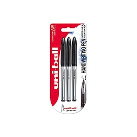 Uni-Ball UBA-188-L Fountain Pen Tip 0.7mm Air Rollerball Pens, Black Gel, 3 Pack