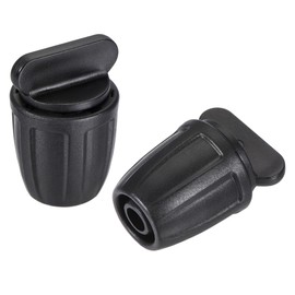 sourcing map Drip Irrigation End Cap Barbed Fitting 8mm/11mm Tubing for Garden Drip Tape Tubing Sprinkler System Black Pack of 12