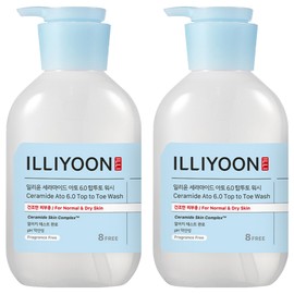 Illiyoon Ceramide Ato 6.0 Top to Toe Body Wash Unscented, 500ml, 2 pcs / 일리윤 세라마이드 아토 6.0 탑투토 바디워시 무향, 500ml, 2개