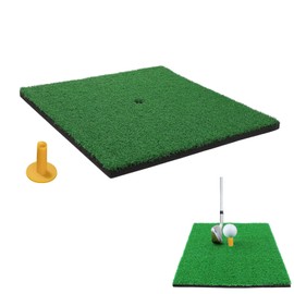Golf Practice Mat, 30 x 30 cm Golf Mat, Tee Mat Golf Indoor and Outdoor Use, Portable Tee Mat Including for Chipping Putting Training (Short Grass)