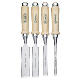 Connex COX861000 Firmer Chisels Set with Wooden Handles, Set of 4 Pieces