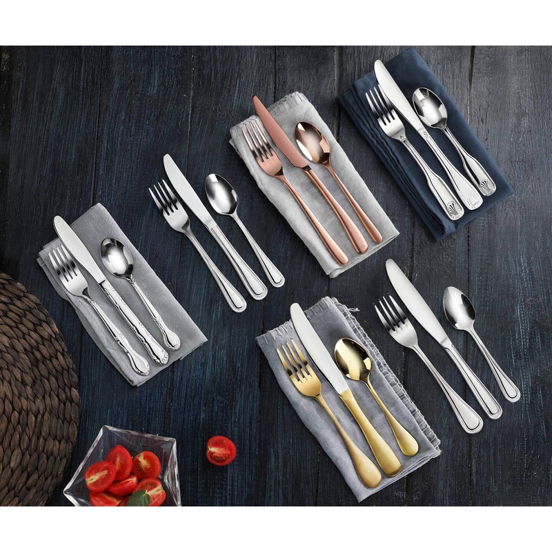 New Star Foodservice 58864 Slimline Pattern, 18/0 Stainless Steel, 36-Piece