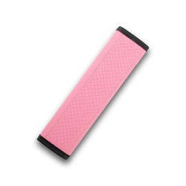 Honibaoto 2PCS Car Seat Belt Cover,Seat Belt Pads Leather Seat Belt Covers,Safety Seatbelt Shoulder Strap Covers,Universal Safety Strap Cover for Auto SUV Truck Airplane Backpack (Pink)