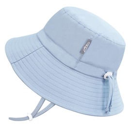 JAN & JUL Foldable Baby Boy Bucket Hat with UV Protection (S: 0-6 Months, Light Blue)