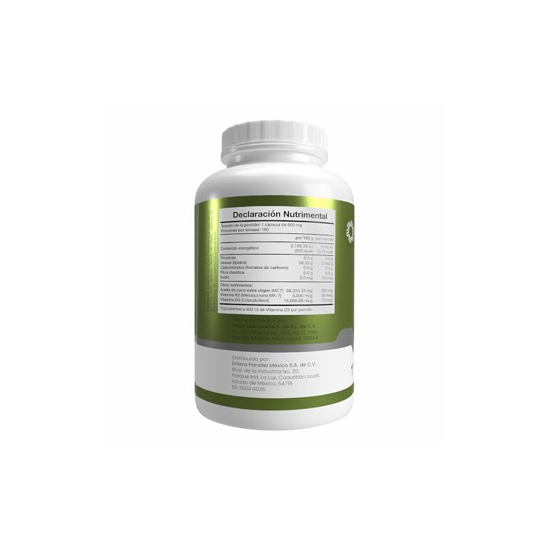 Entera | Vitamina D3 + K2 con MCT | Fórmula