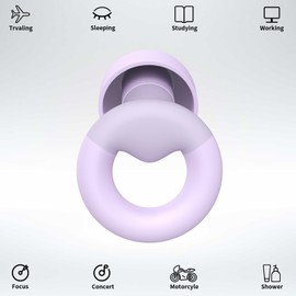 JUSTRVN Earplugs for Sleeping,Noise Reduction Soft Silicone Earplugs with 7 Pairs Ear Tips&One Connection Cord,Hearing Protection Reusable Earplugs for Sleeping,Concert,Work&Sound Reduction 25dB-30db | JUSTRVN