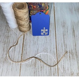 Puzzle piece Gift Tag - Puzzle piece Party Favor Tags - Customize Pick Tag Color - Wedding Shower Birthday Party Tags - Set of 20