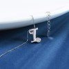 CRYSLOVE Initial Necklace Sterling Silver Initial Alphabet A-Z Crystal Letter
