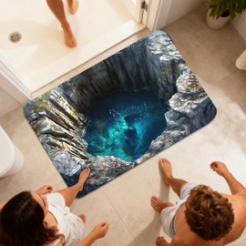 Genérico Tapete De Ilusión Óptica 3D Alfombra Moderna Agujero Antideslizante Tapete 3D con Efecto de Ilusión Óptica - para Cocina Baño Interior Decoración