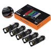 MIKAFEN 5 Pack Mini Flashlights LED Flashlight 300lm Adjustable Focus