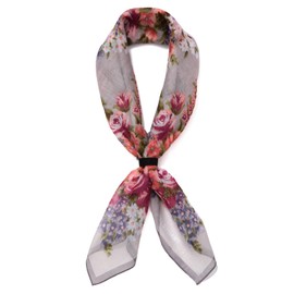 Jill Stuart 50105501 Women's Scarf, Old Flower, Cotton Scarf, Machine Washable, Sun Protection, Gray [D]