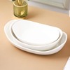 Liywall - 3 Tier Ceramic Fruit Bowl With Bamboo Wood